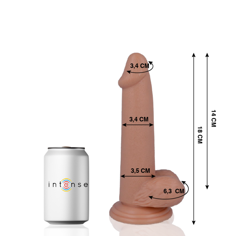 10 realistische Penis 18 cm -o- 3,4 cm