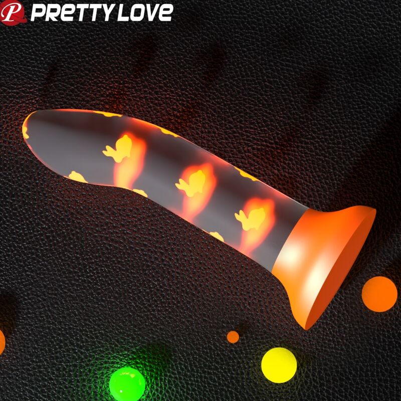 Nightfall Magic Dildo ohne Vibration Orange leuchtend