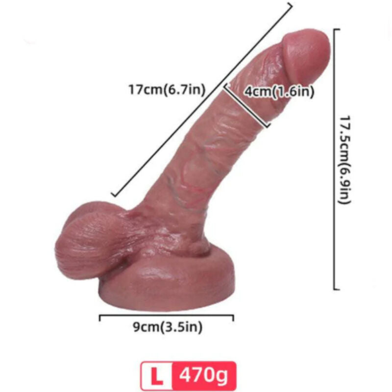 Realistischer Dildo aus Flüssigsilikon 17 cm