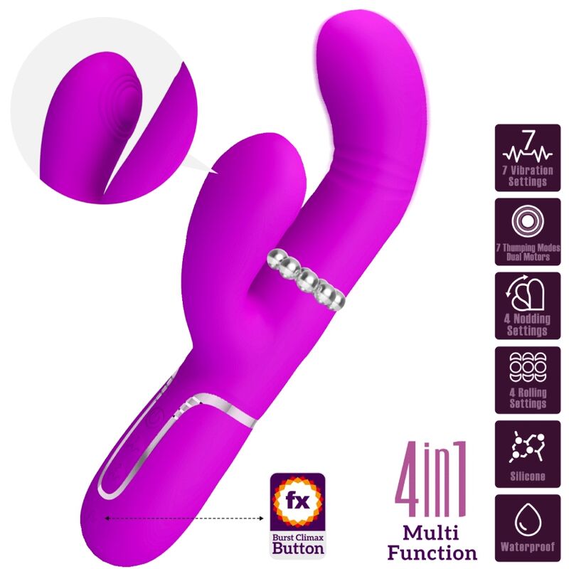 Fuchsiafarbener Multifunktions-G-Punkt-Vibrator