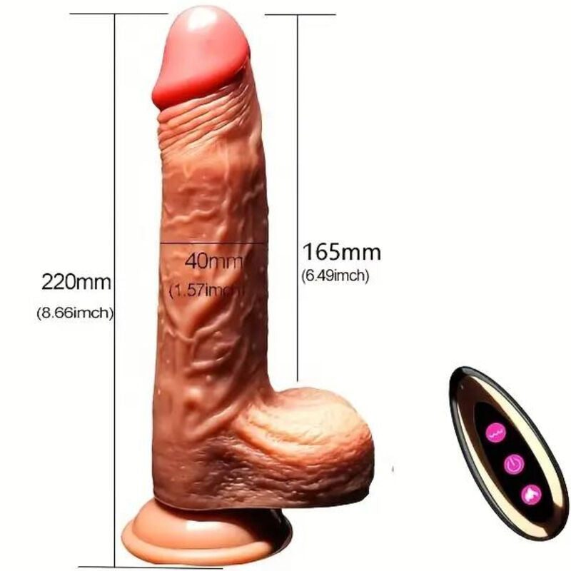 Realistischer Dildo-Vibrator &amp; Fernbedienung 22,5 cm