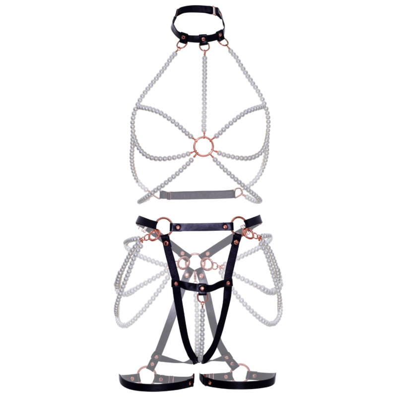 LEG AVENUE - PEARL HARNESS BH & STRUMPFHALTER S