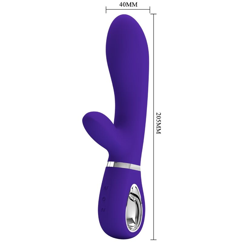 Vibromasseur Rabbit Thomas Point G Incurvé Mémoire - Silicone - Pretty Love