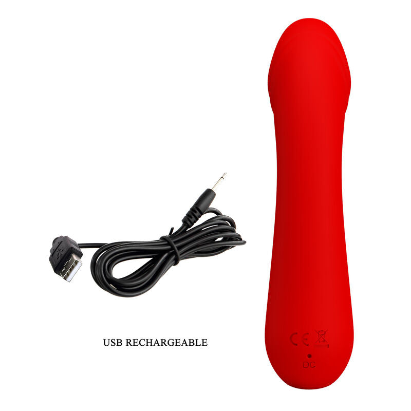 PRETTY LOVE - CETUS RED WIEDERAUFLADBARER VIBRATOR