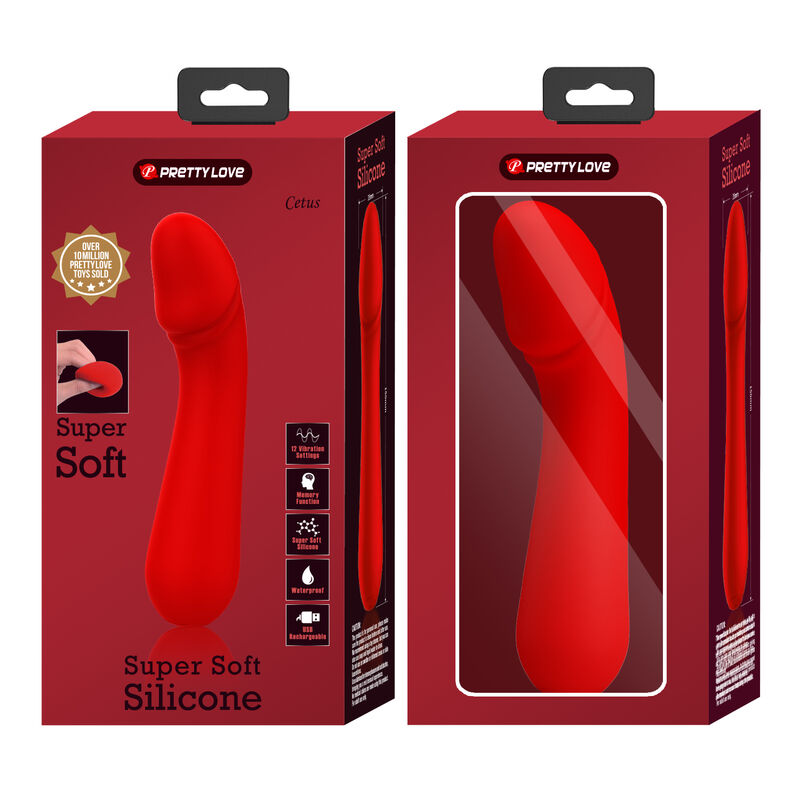 PRETTY LOVE - CETUS RED WIEDERAUFLADBARER VIBRATOR