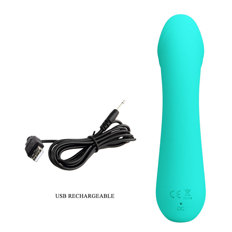Wiederaufladbarer Vibrator Cetus, Aquagrün