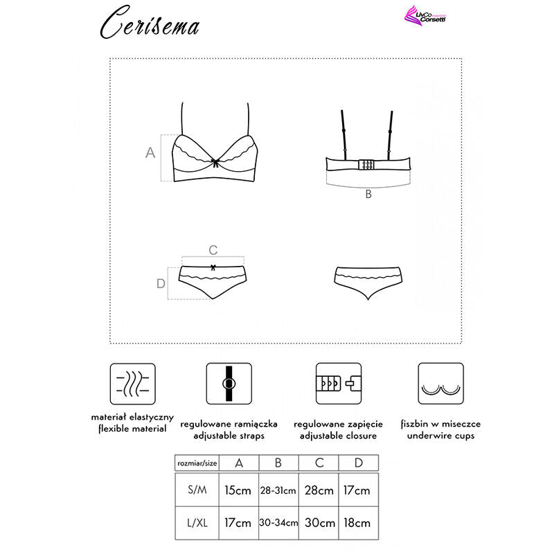 LIVCO CORSETTI FASHION - CERISEMA LC 21005 KORALLEN-BH + -Höschen S/M