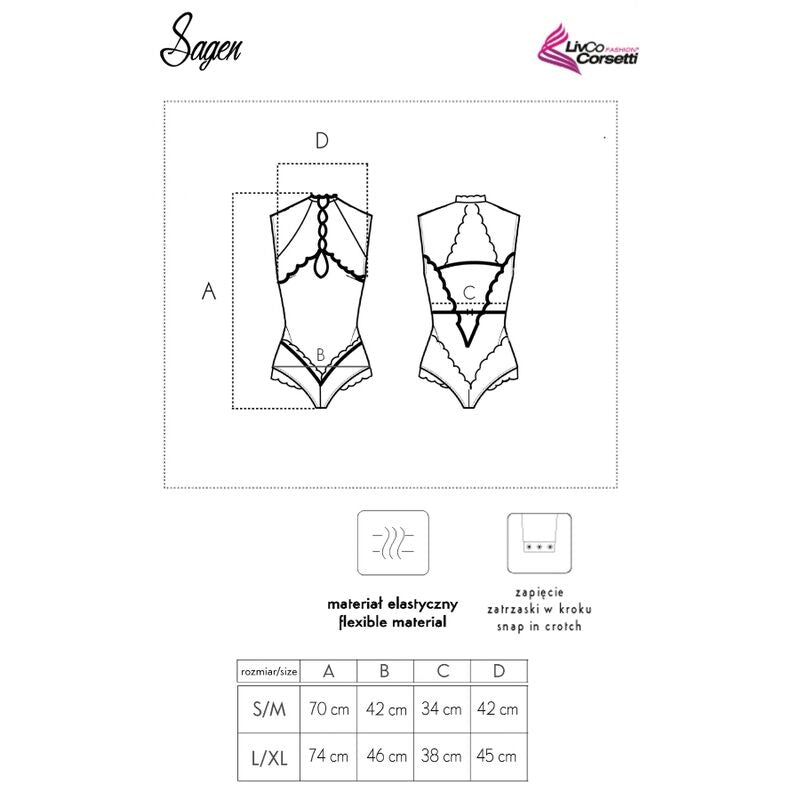 LIVCO CORSETTI FASHION - BODY SAGEN LC 90694 SCHWARZ