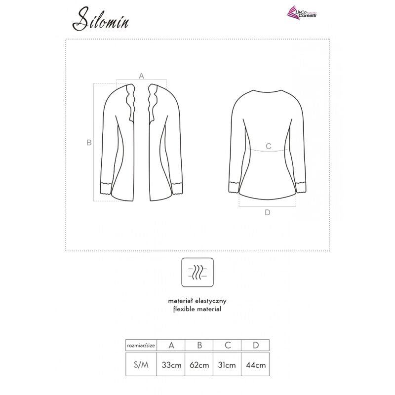 Body + Bademantel Silomin LC 1401 schwarz Einheitsgröße