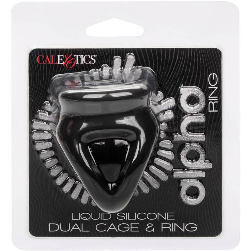 CALEXOTICS - ALPHA DOPPELKÄFIG SCHWARZER RING