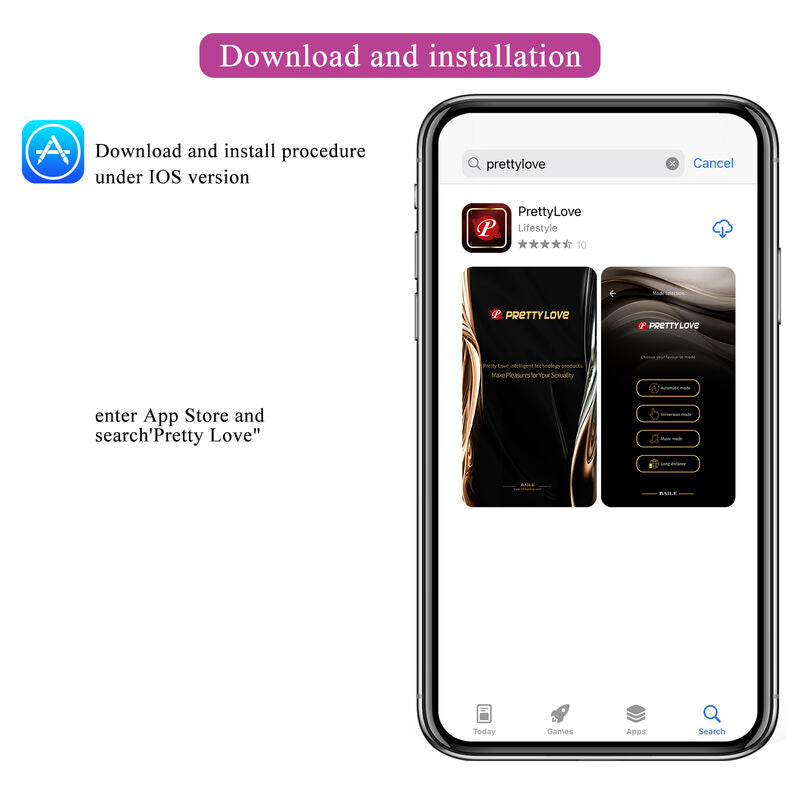 Hector Elektroschock-Vibrator per App-Steuerung lila