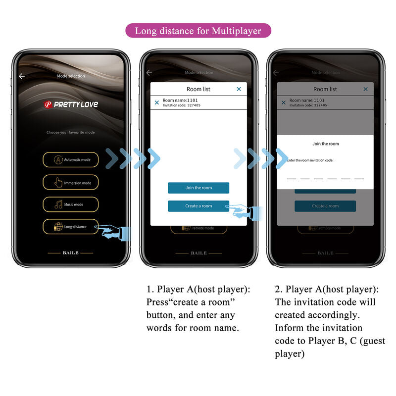 Hector Elektroschock-Vibrator per App-Steuerung lila