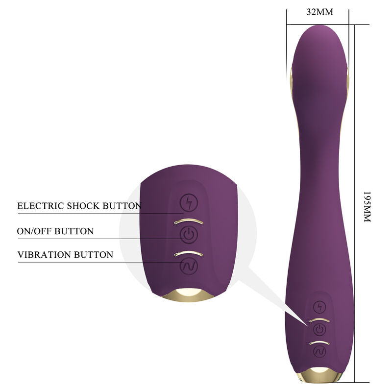 Hector Elektroschock-Vibrator per App-Steuerung lila