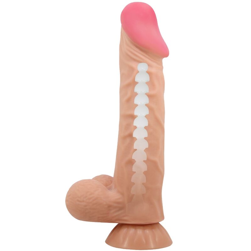 PRETTY LOVE – REALISTISCHER DILDO MIT SAUGNAPF, SLIDING SKIN SERIE, 24 CM