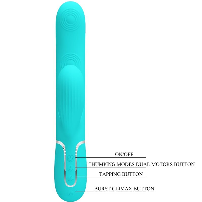 Perlita 3-in-1 Multifunktions-G-Punkt-Vibrator, Aquagrün