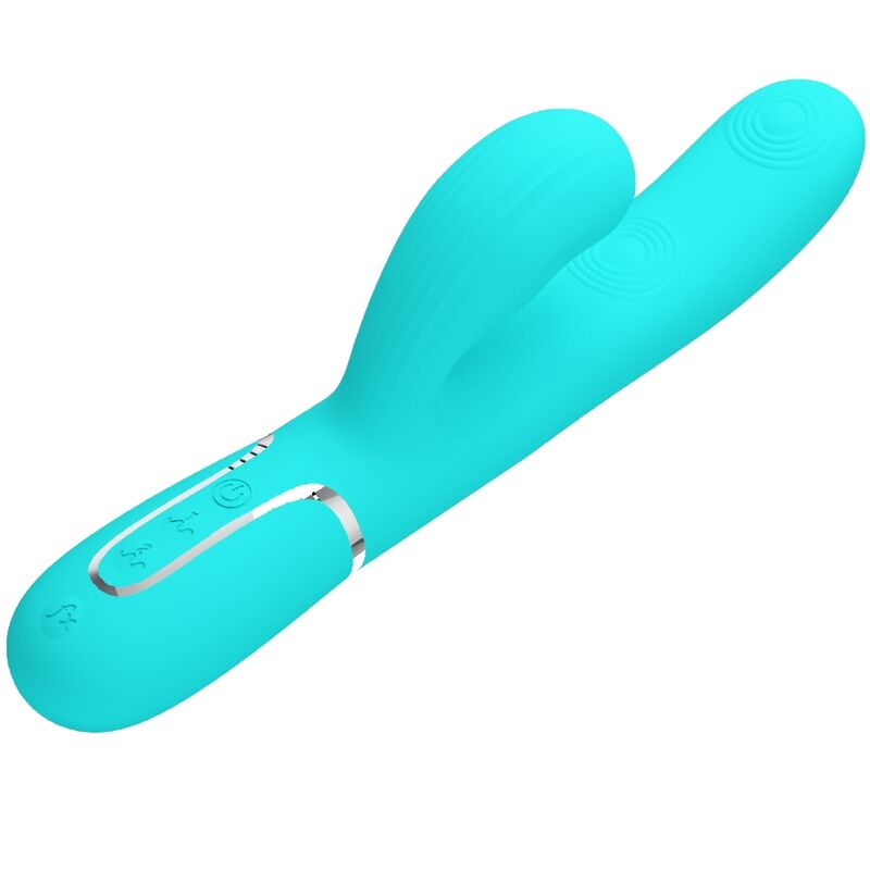 PRETTY LOVE - PERLITA 3-IN-1 MULTIFUNKTIONALER G-PUNKT-VIBRATOR AQUA-GRÜN