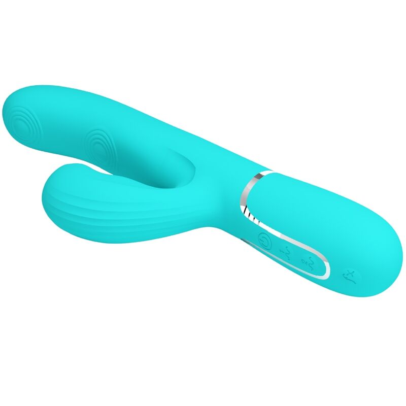 PRETTY LOVE - PERLITA 3-IN-1 MULTIFUNKTIONALER G-PUNKT-VIBRATOR AQUA-GRÜN