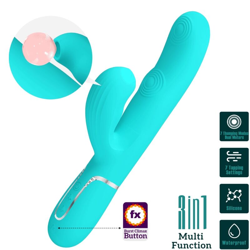 Perlita 3-in-1 Multifunktions-G-Punkt-Vibrator, Aquagrün