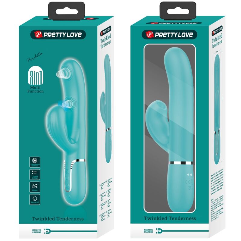 Perlita 3-in-1 Multifunktions-G-Punkt-Vibrator, Aquagrün