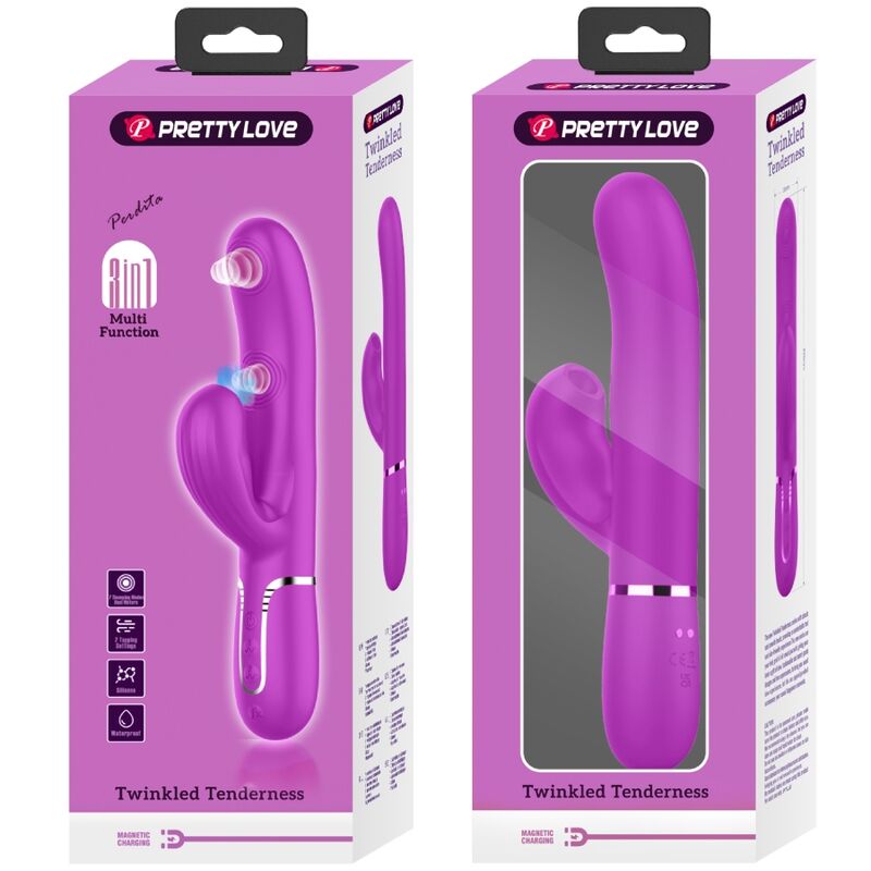 PRETTY LOVE – 3-IN-1 MULTIFUNKTIONALER G-PUNKT-VIBRATOR PERLITA VIOLET