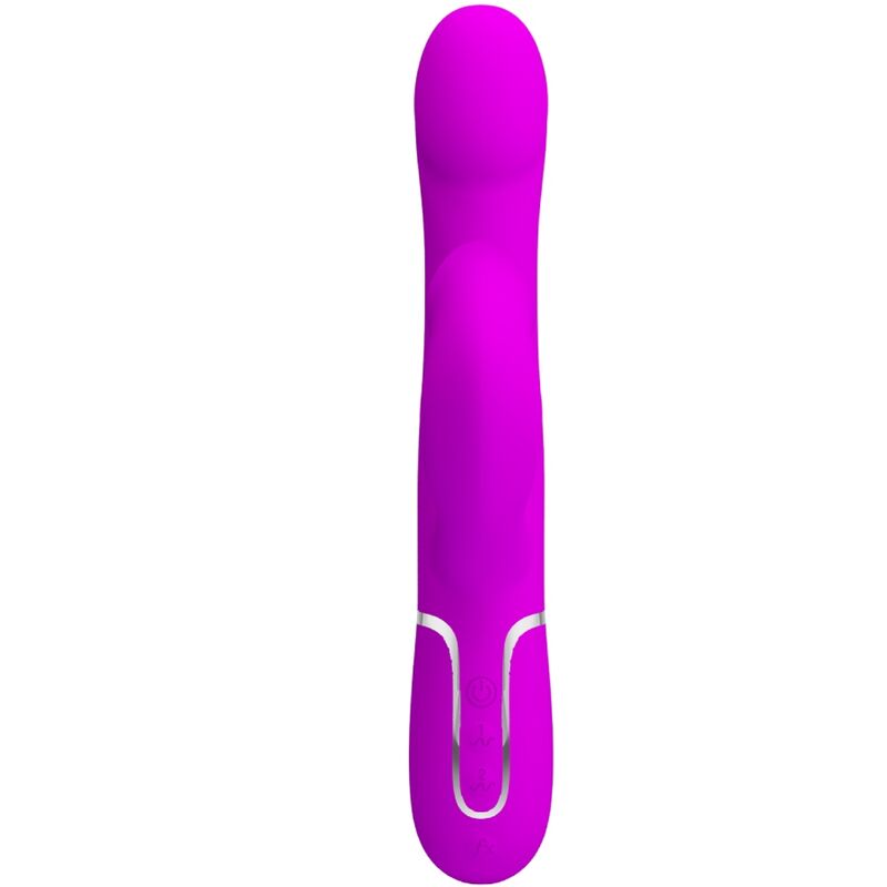 Rabbit-Vibrator mit violetten Perlen