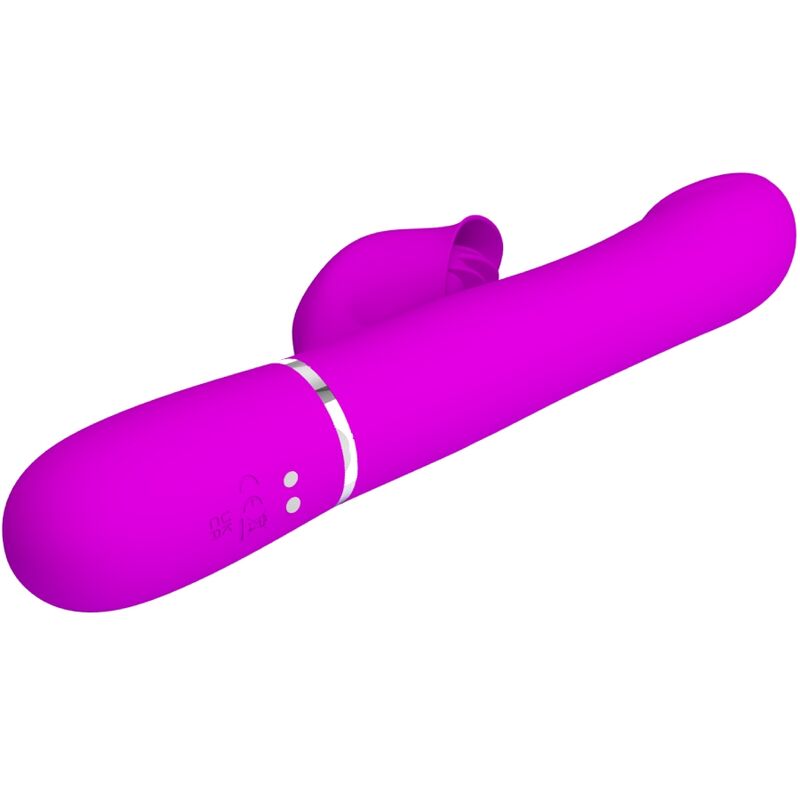 Rabbit-Vibrator mit violetten Perlen