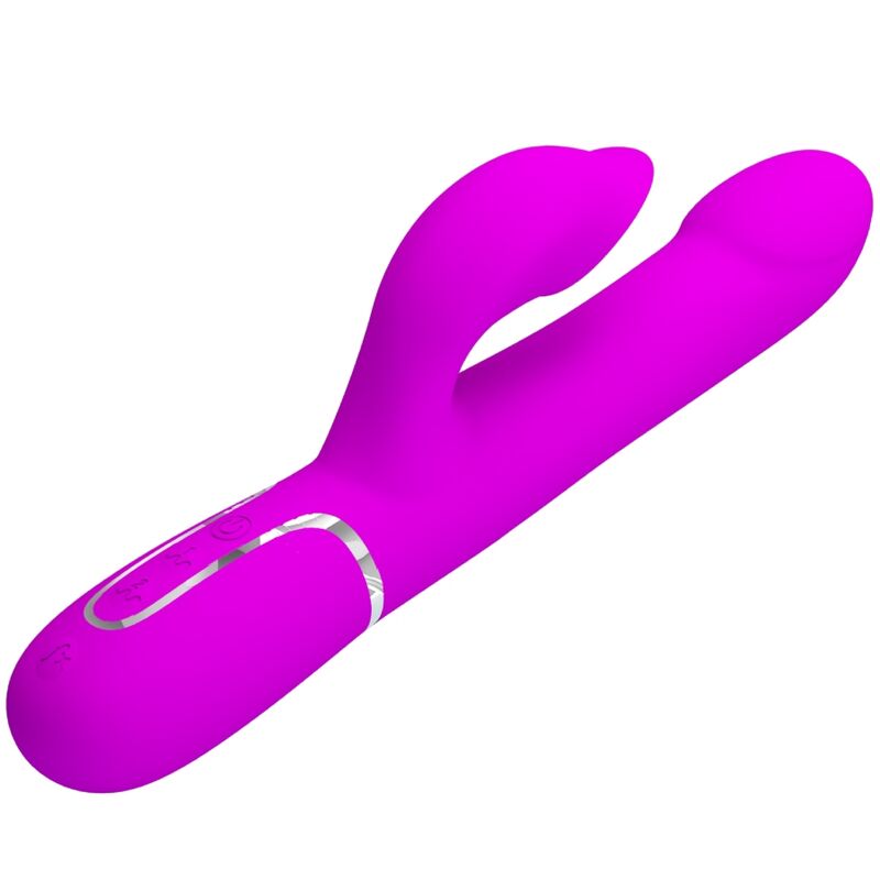 Rabbit-Vibrator mit violetten Perlen