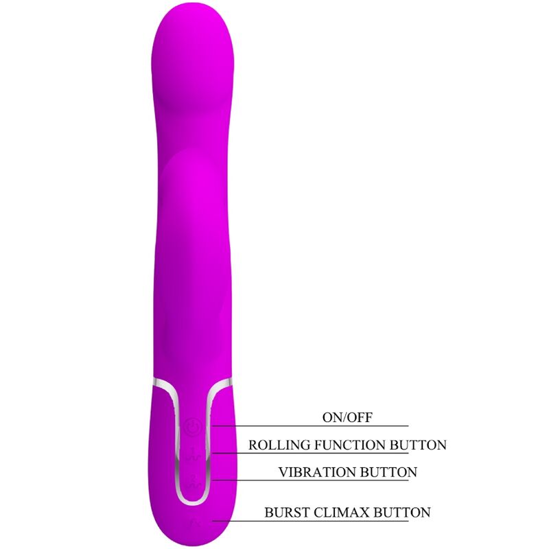 Rabbit-Vibrator mit violetten Perlen