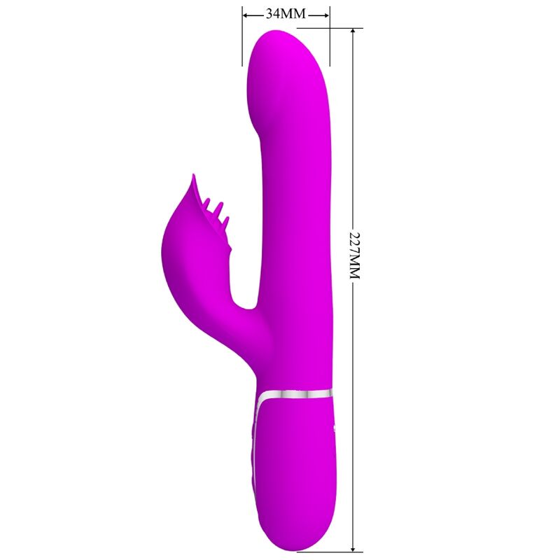 Rabbit-Vibrator mit violetten Perlen
