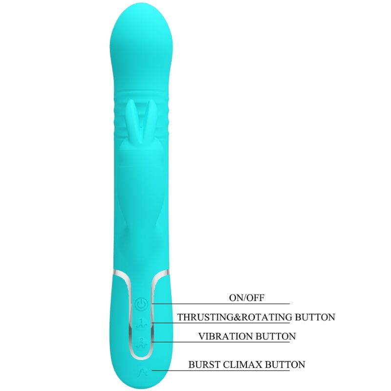PRETTY LOVE - COALE HABBIT VIBRATOR AQUA GREEN BEADS