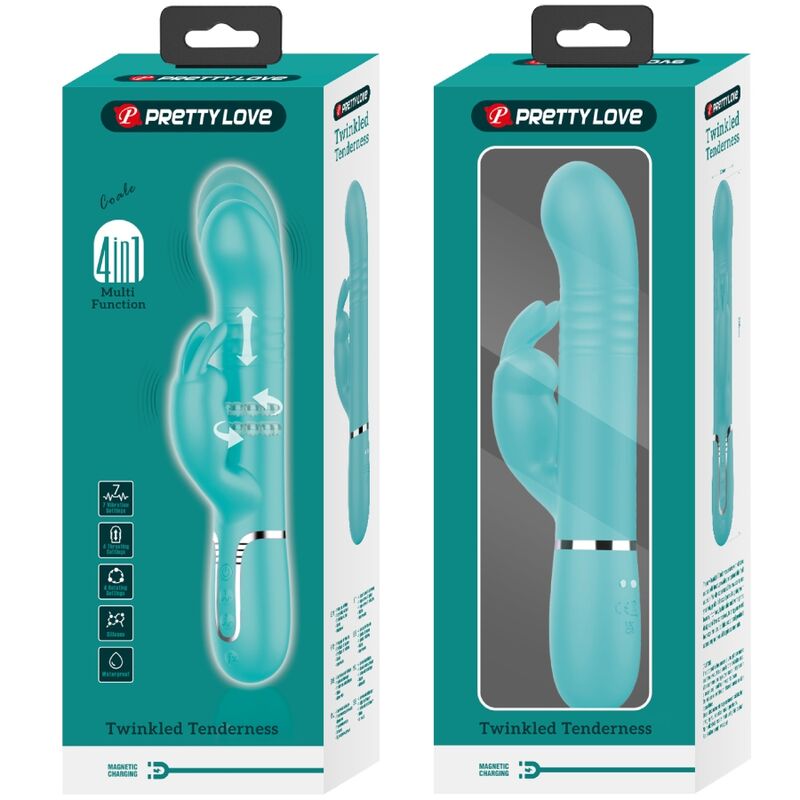 PRETTY LOVE - COALE HABBIT VIBRATOR AQUA GREEN BEADS
