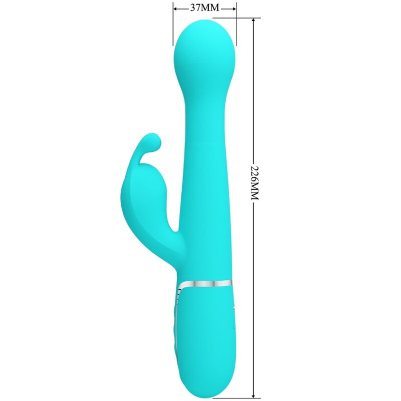 PRETTY LOVE - DEJON RABBIT 3-IN-1-MULTIFUNKTIONSVIBRATOR AQUA-GRÜN