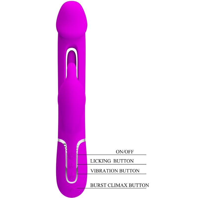 Dejon Rabbitvibrator 3 in 1 Multifunktions-Fuchsia