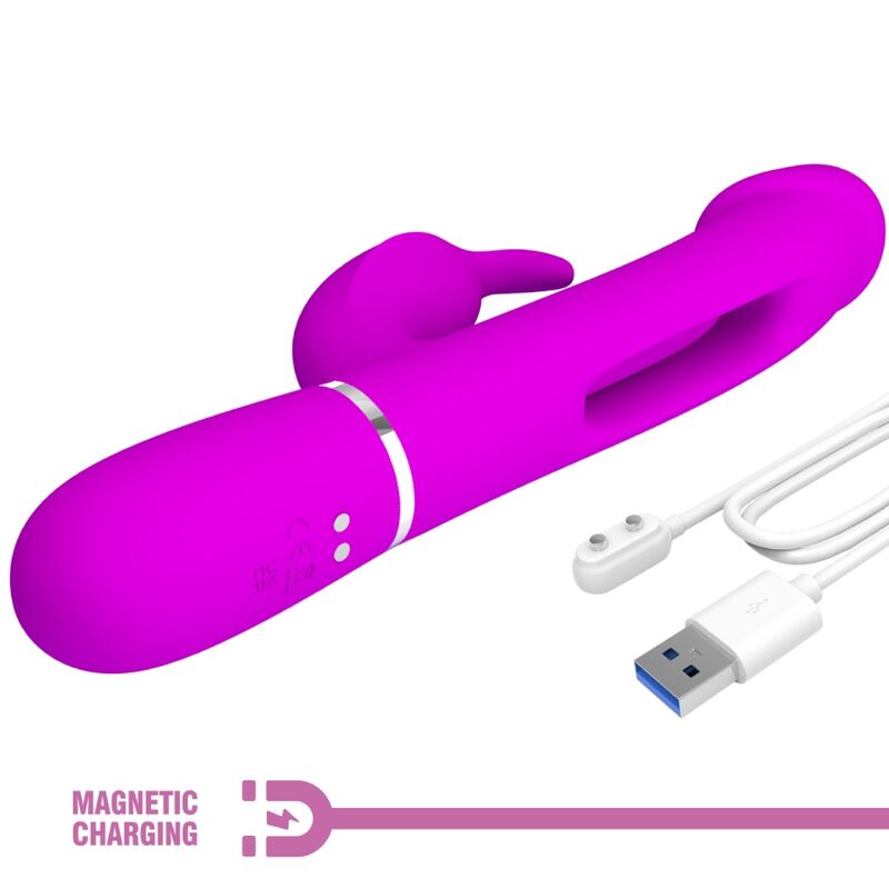 Dejon Rabbitvibrator 3 in 1 Multifunktions-Fuchsia