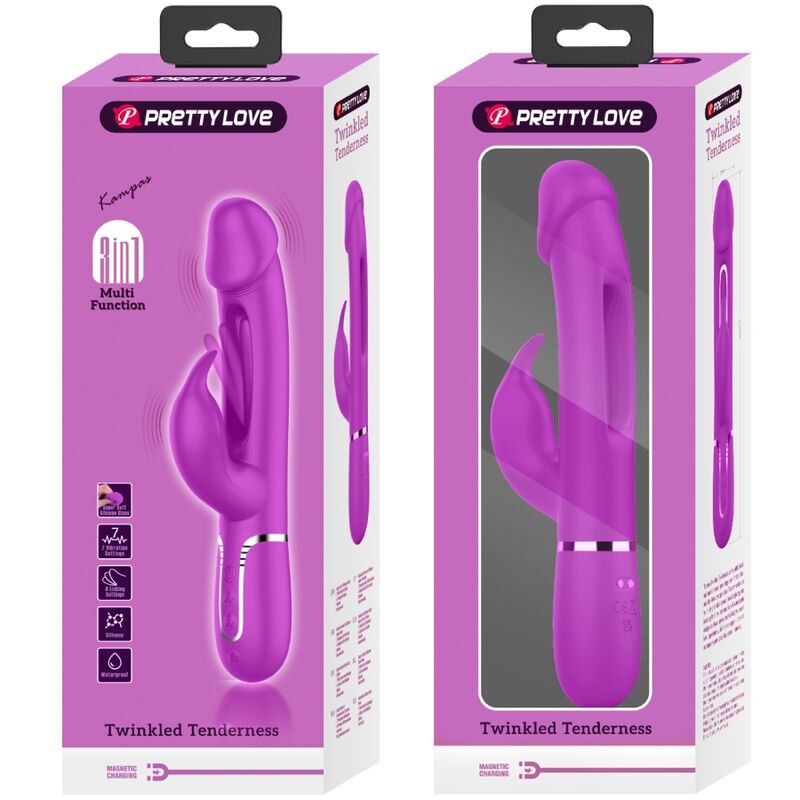 Dejon Rabbitvibrator 3 in 1 Multifunktions-Fuchsia