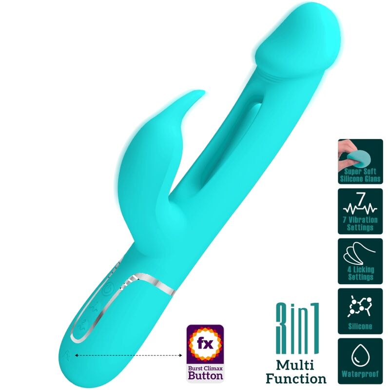 Dejon Rabbit 3-in-1 Multifunktionsvibrator Aqua Green