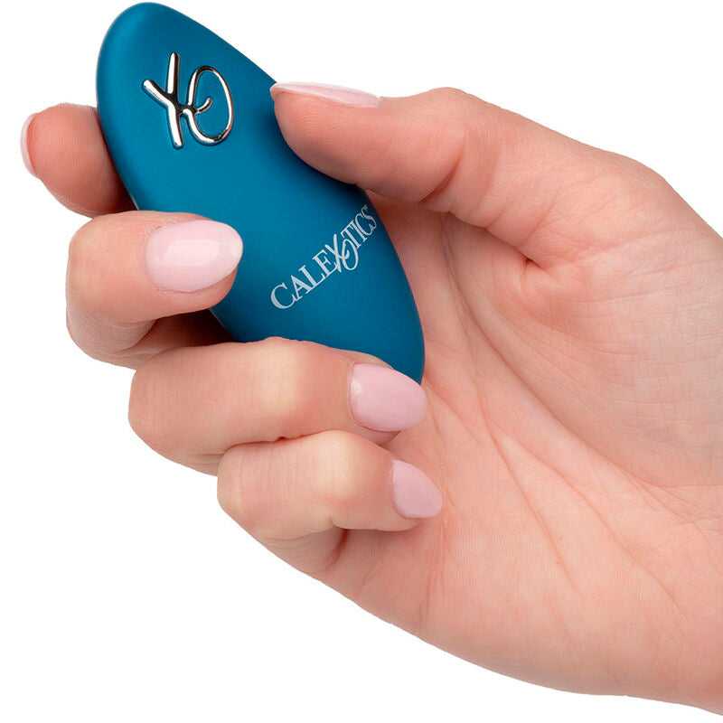 CALEXOTICS - FAHRER-MASSAGEGERÄT MIT DOPPELMOTOREN UND FERNBEDIENUNG, BLAU