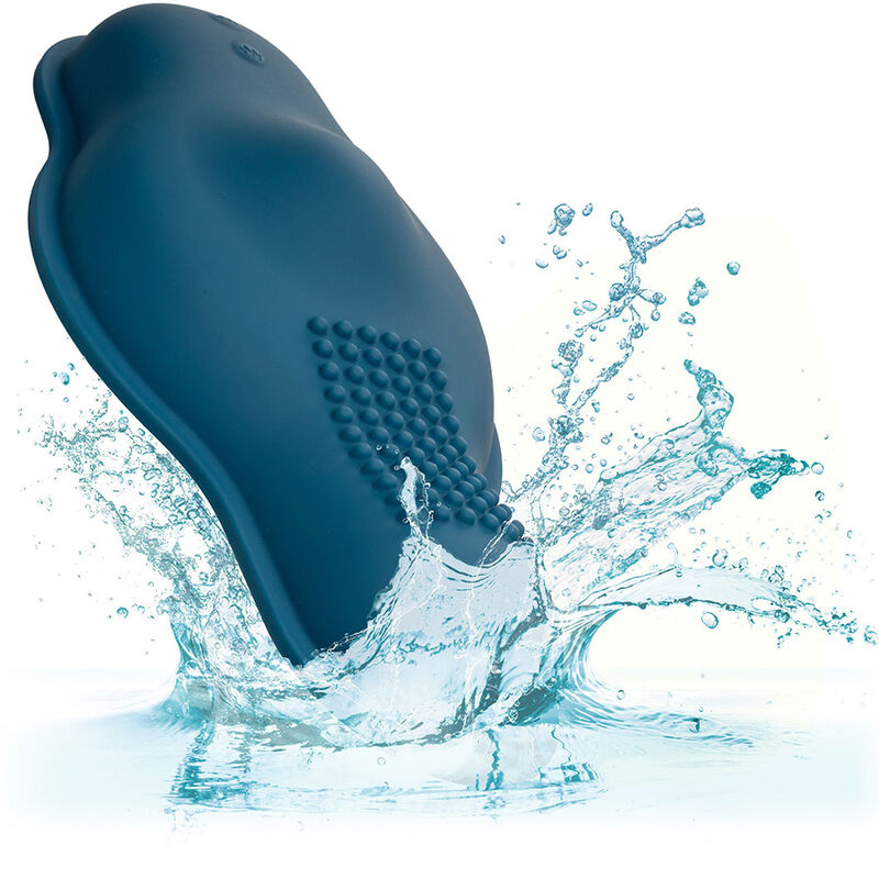 CALEXOTICS - FAHRER-MASSAGEGERÄT MIT DOPPELMOTOREN UND FERNBEDIENUNG, BLAU