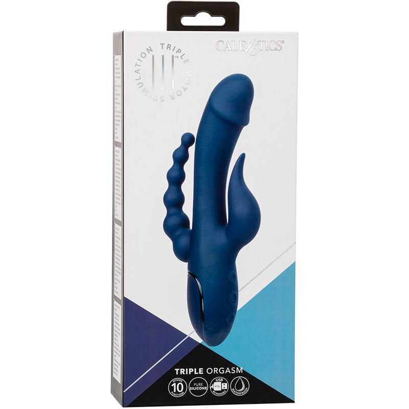 Blauer Dreifach-Orgasmus-Vibrator
