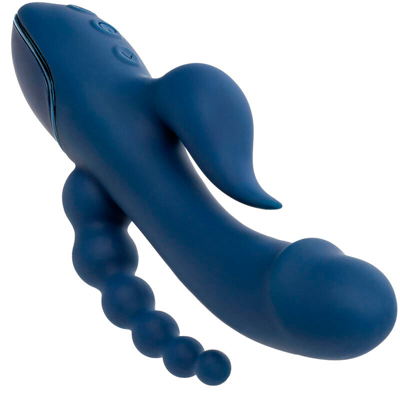 Blauer Dreifach-Orgasmus-Vibrator