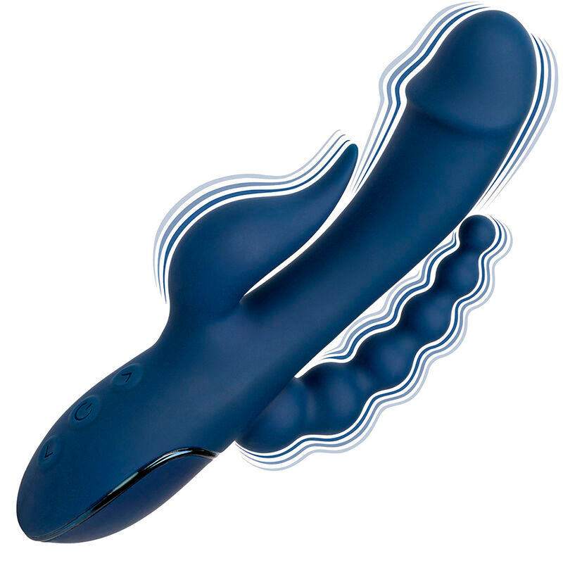 Blauer Dreifach-Orgasmus-Vibrator