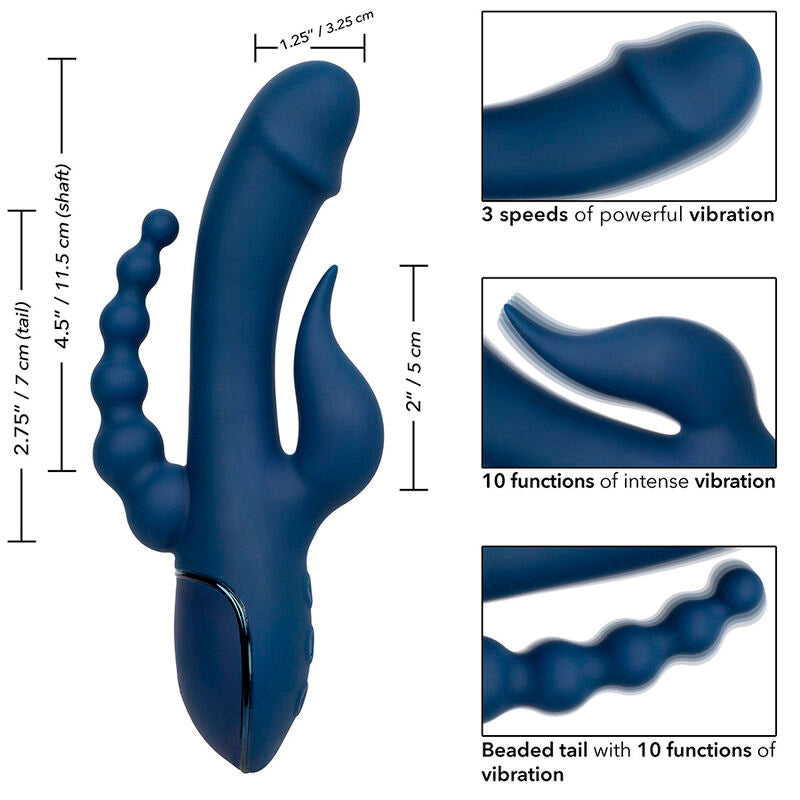 CALEXOTICS - BLAUER DREIFACHORGASMUS-VIBRATOR