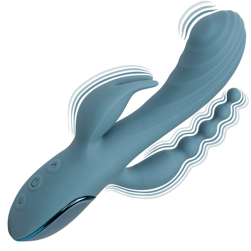 Triple Ecstasy Vibrator Grau
