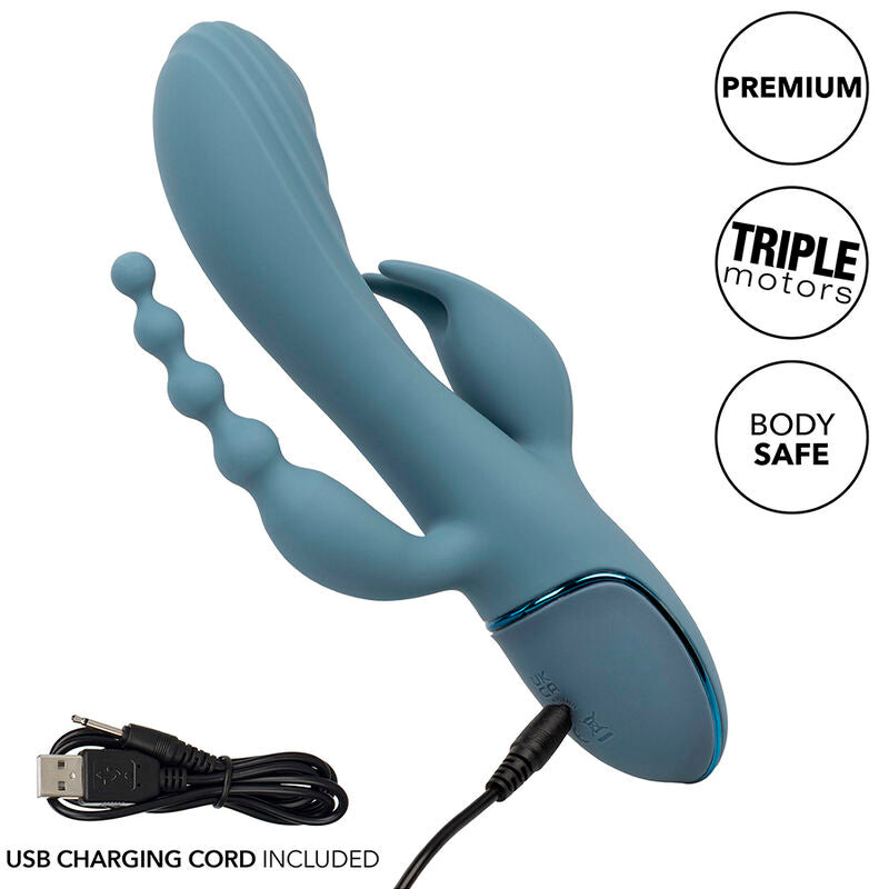 Triple Ecstasy Vibrator Grau