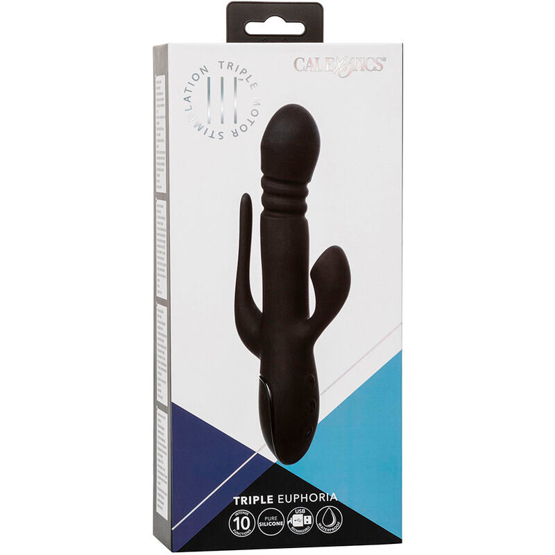 CALEXOTICS - EUPHORIA SCHWARZER DREIFACHVIBRATOR