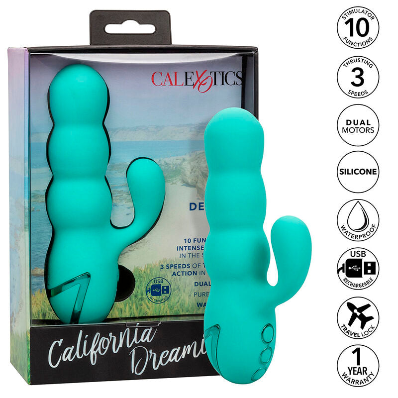 Del Mar Diva Rabbir Aqua Green Vibrator von California Dreaming