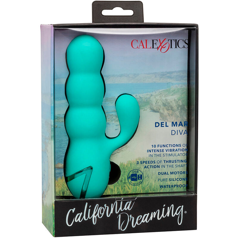 Del Mar Diva Rabbir Aqua Green Vibrator von California Dreaming
