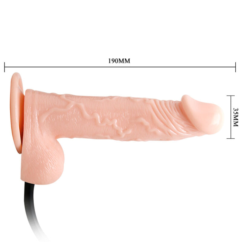 DANCE - REALISTISCHER AUFBLASBARER DILDO MIT SAUGNAPF 15 CM