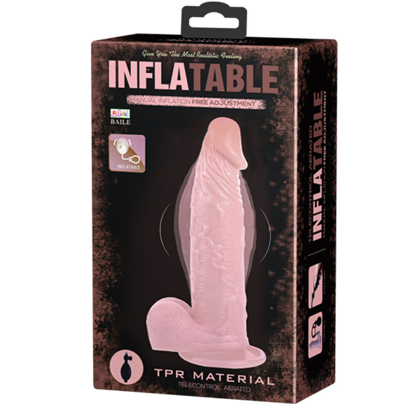 DANCE - REALISTISCHER AUFBLASBARER DILDO MIT SAUGNAPF 15 CM