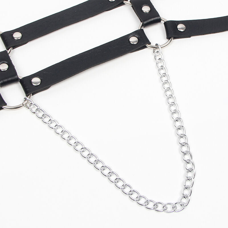 Harness mit Riemen und Kettendetails Einheitsgröße